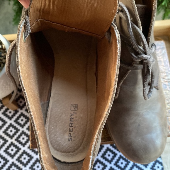 Sperry Harlow Wedge Ankle Brown Leather Booties size 9.5 - Picture 7 of 9